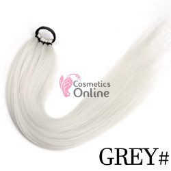Extensie de par pentru coada impletita cu elastic de 60 cm cod  W1015GREY Gri Argintiu